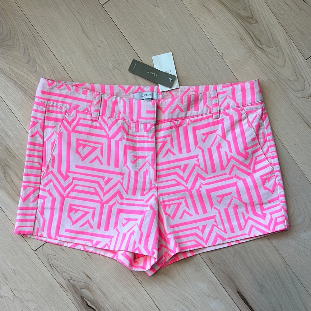 J. Crew Pink Geometric Women's Shorts